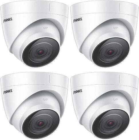 ANNKE C800 2-Pack 4K Ultra HD PoE IP Security Camera AI كشف المركبات البشرية، كاميرا برج خارجية بدقة 8 ميجابكسل مع تسجيل صوتي، عدسة 2.8 مم، زاوية واسعة، رؤية ليلية بالأشعة تحت الحمراء بطول 100 قدم، بطاقة SD تصل إلى 256 جيجابايت in Kuwait
