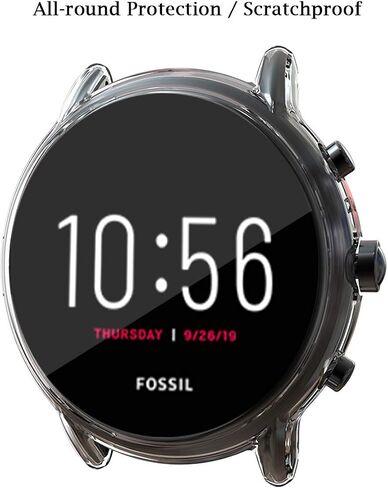 Suoman 3 عبوات لحافظة Fossil Gen 5 Carlyle، حافظة حماية شاملة من مادة TPU بغطاء ممتص للصدمات لساعة Fossil Gen 5 Carlyle الذكية (لا تناسب Fossil Gen 6 وGen 5E) in Kuwait