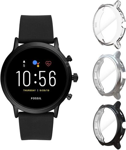 Suoman 3-Pack for Fossil Gen 5 Carlyle Protector Case, for Fossil Gen 5 Carlyle All-Around Protective TPU Bumper Cover Screen Protector Case (Not Fit for Fossil Gen 6 and for Fossil 5E) in Kuwait