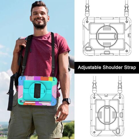SUPNICE iPad 10th Generation Case 10.9 Inch 2022, Durable Shockproof Protective Cover with [Screen Protector][Pencil Holder][360 Rotating Stand][Shoulder Strap] for iPad 10th Gen 2022 - Black in Kuwait