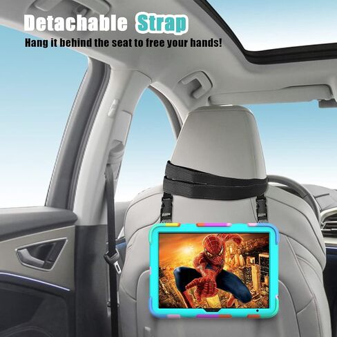SUPNICE iPad 10th Generation Case 10.9 Inch 2022, Durable Shockproof Protective Cover with [Screen Protector][Pencil Holder][360 Rotating Stand][Shoulder Strap] for iPad 10th Gen 2022 - Black in Kuwait