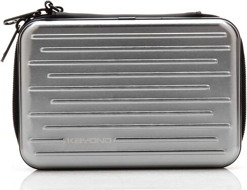 Anti-Shock Silver Aluminium Carry Travel Protective Storage Case Bag for 2.5" Inch Portable External Hard Drive HDD USB 2.0/3.0 (Black) in Kuwait