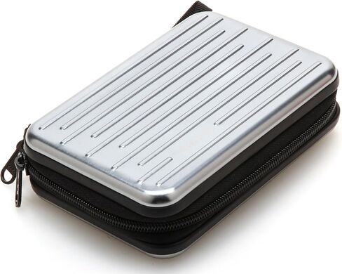 Anti-Shock Silver Aluminium Carry Travel Protective Storage Case Bag for 2.5" Inch Portable External Hard Drive HDD USB 2.0/3.0 (Black) in Kuwait