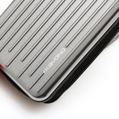 Anti-Shock Silver Aluminium Carry Travel Protective Storage Case Bag for 2.5" Inch Portable External Hard Drive HDD USB 2.0/3.0 (Black) in Kuwait