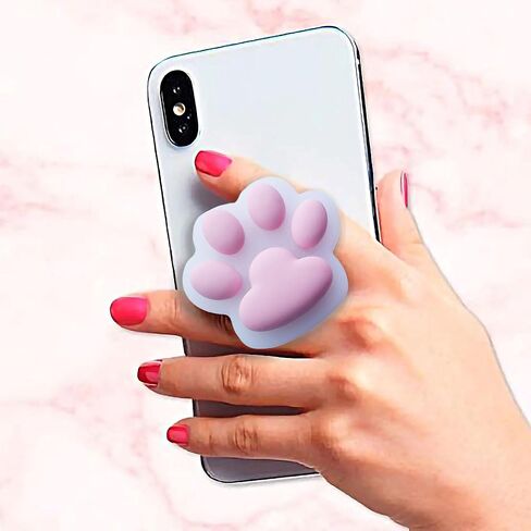 قطعتان من حامل الهاتف القابل للطي على شكل قطة لطيفة، حامل قبضة للهاتف ممتد من Kawaii Kitty للنساء والفتيات، مقبض حامل الإصبع لهاتف iPhone 11 12 13 pro max in Kuwait