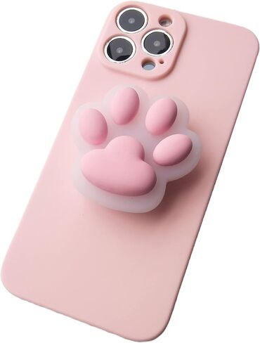 قطعتان من حامل الهاتف القابل للطي على شكل قطة لطيفة، حامل قبضة للهاتف ممتد من Kawaii Kitty للنساء والفتيات، مقبض حامل الإصبع لهاتف iPhone 11 12 13 pro max in Kuwait