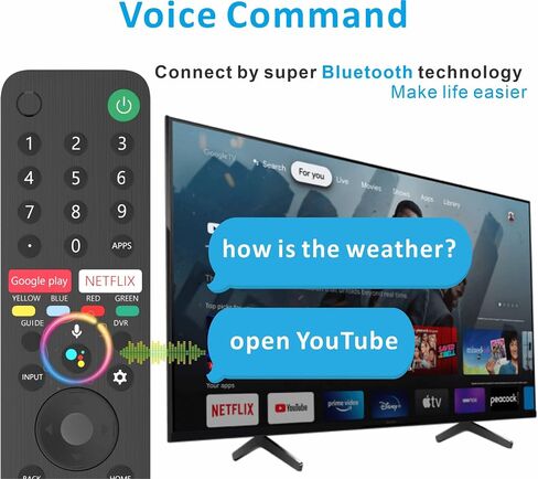 جهاز تحكم صوتي RMF-TX500U لجميع تلفزيونات سوني / متوافق مع جميع تلفزيونات سوني LCD LED وبرافيا XR 4/8K HDR مصفوفة LED مع تلفزيون جوجل الذكي مع ضمان لمدة عام in Kuwait