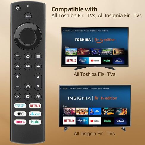 جهاز تحكم بديل جديد لجميع أجهزة تلفزيون Toshiba وأجهزة التلفزيون الذكية Insignia مع 6 أزرار اختصار Netflix وPrime Video وImdbTV وHulu والمزيد in Saudi Arabia