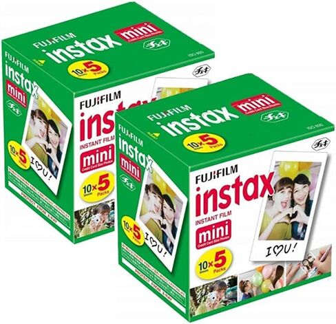 Fujifilm Instax Mini Instant Film, 10 Sheets of 5 Pack × 2 (100 Sheets) in Saudi Arabia
