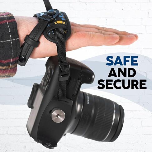 حزام يد الكاميرا، قبضة كاميرا آمنة سريعة الحريق، حزام كاميرا مبطن متوافق مع كاميرات سوني بدون مرآة وكاميرات DSLR، هدايا عيد الميلاد وأشياء تخزين، حزام كاميرا معصم مريح ممتاز in Kuwait