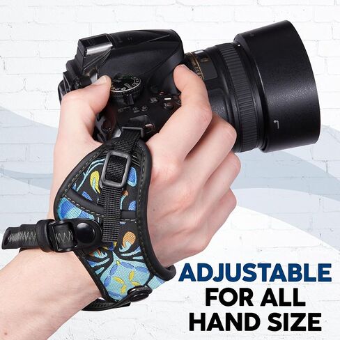 حزام يد الكاميرا، قبضة كاميرا آمنة سريعة الحريق، حزام كاميرا مبطن متوافق مع كاميرات سوني بدون مرآة وكاميرات DSLR، هدايا عيد الميلاد وأشياء تخزين، حزام كاميرا معصم مريح ممتاز in Kuwait