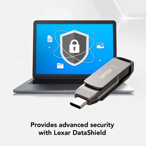 محرك فلاش Lexar 256GB JumpDrive Dual Drive D400 USB 3.1 Type-C وType-A، قراءة تصل إلى 130 ميجابايت/ثانية (LJDD400256G-BNQNU) in Kuwait