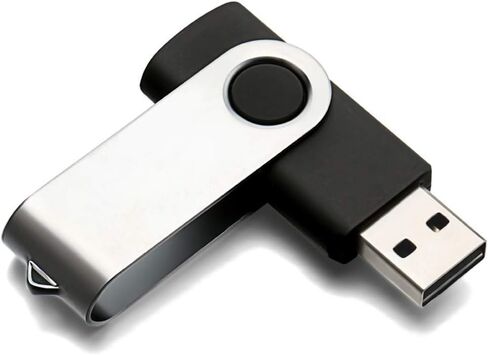 2 Pack 64GB USB Flash Drive USB 2.0 Thumb Drives Jump Drive Fold Storage Memory Stick Swivel Design - Black in Kuwait