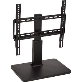 Amazon Basics Swivel Pedestal Table Top TV Mount for 32" to 65" TVs up to 55 lbs, Height Adjustable 14-19 Inches, Max VESA 400x400, Black in Saudi Arabia