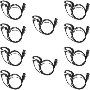 Retevis RT22P Walkie Talkie Earpiece with Mic 1 Pin 3.5mm, Double Cable, Side PTT, Compatible RT22P Two Way Radios, Soft C-Type Earhook Walkie-Talkie Earpiece(10 Pack) in Saudi Arabia