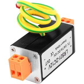 uxcell LRSO1 DC 12V Lightning Arrester Power Surge Protector Black in Saudi Arabia