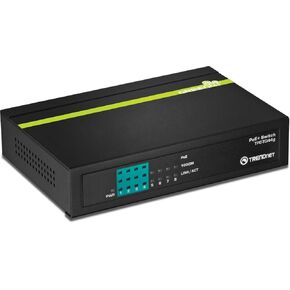 TRENDnet 8-Port Gigabit GREENnet PoE+ Switch,TPE-TG44G, 4 x Gigabit PoE/PoE+ Up to 30 Watts/Port, 4 x Gigabit, 61W Power Budget, 16 Gbps Switch Capacity, Ethernet Unmanaged Switch, Lifetime Protection Black