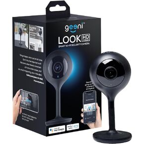 Geeni Look Indoor Smart Security Camera, 1080p HD Surveillance with 2-Way Talk and Motion Sensor, Works with Alexa and Google Home, No Hub Required, Black (2 Pack)
