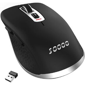 Computer Wireless Mouse, 2.4G Portable Optical Silent Mouse, with USB Receiver, 3 Adjustable DPI (up to 1600), 4 Button Cordless Mouse, Suitable for Computer Laptop MacBook (Blue)