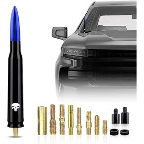 Pack-7 Antenna Adapter, Different Sizes Antenna Screw Adapter, Compatible with Toyota, Jeep, Wrangler, Denali, Tantu, Douqi, Ford, GMC Pickups (Gold & Black)
