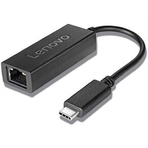 Lenovo - Network Adapter - USB-C - Gigabit Ethernet - Black - for 100E Chromebook, Miix 320-10ICR, 520-12IKB and More in Kuwait