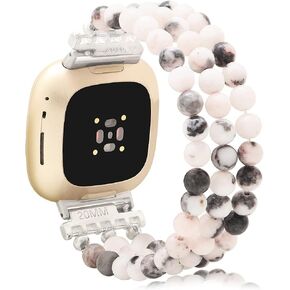 أساور إكسسوارات C&L متوافقة مع أساور Fitbit Versa 3/Versa 4 Bands/Fitbit Sense 2/Sense للنساء والرجال والأحجار الكريمة المطرزة in Kuwait