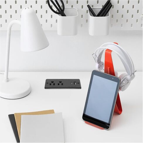 HHSOET Furniture Recessed Power Strip, 10W USB A Ports, Black, 6FT in Kuwait