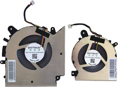 QUETTERLEE استبدال جديد وحدة المعالجة المركزية للكمبيوتر المحمول + مروحة تبريد GPU لـ MSI Katana GF76 Pulse GL76 MS-17L1 GF66 11UC Pulse GL66 11UEK MS-1581 MS-1583 Series PABD08008SH-N459 PAAD06015SL-N460 DC5V 0.6A Fan in Saudi Arabia