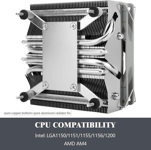 Thermalright AXP90-X53 مبرد هواء وحدة المعالجة المركزية باللون الأسود، ارتفاع 53 مم، مع مروحة وحدة المعالجة المركزية TL-9015B Slim PWM، مبرد غرفة التبريد ITX، لـ AMD: AM4 AM5/Intel 1150/1151/1155/1156/1200/1700 in Kuwait