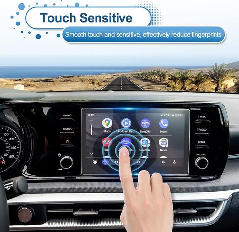 واقي شاشة Coleya 2021 2022 2023 2024 K ia K5 لسيارة Kia K5 (GT-Line/EX/GT) شاشة لمس 10.25 بوصة، زجاج مقسى 2023 K ia K5 2021-2024 K5 طبقة حماية شفافة عالية الدقة 10.25 بوصة in Kuwait