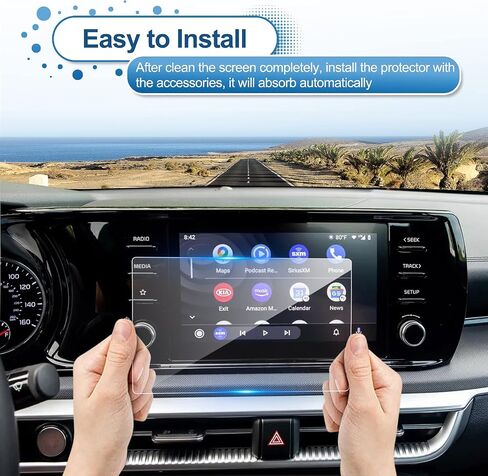 واقي شاشة Coleya 2021 2022 2023 2024 K ia K5 لسيارة Kia K5 (GT-Line/EX/GT) شاشة لمس 10.25 بوصة، زجاج مقسى 2023 K ia K5 2021-2024 K5 طبقة حماية شفافة عالية الدقة 10.25 بوصة in Kuwait