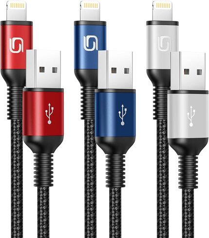 iPhone Charger Cable [MFi Certified] USB-A to Lightning Cable 6FT, 3 Pack in Kuwait