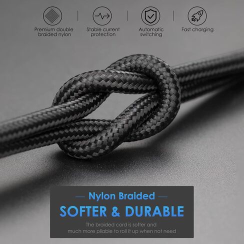 iPhone Charger Cable [MFi Certified] USB-A to Lightning Cable 6FT, 3 Pack in Kuwait