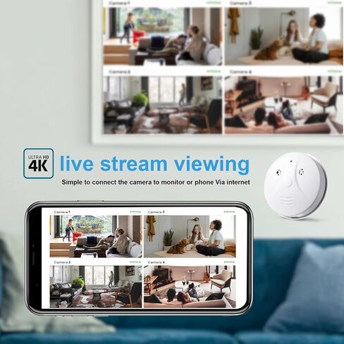 كاميرا جاركان الأمنية الداخلية مع كاشف الدخان، كاميرا مربية للمنزل والمكتب، كاميرا مراقبة 1080 بكسل مع كشف الحركة والرؤية الليلية in Kuwait