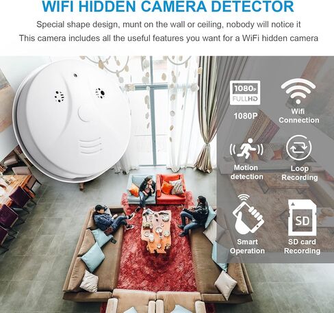 كاميرا جاركان الأمنية الداخلية مع كاشف الدخان، كاميرا مربية للمنزل والمكتب، كاميرا مراقبة 1080 بكسل مع كشف الحركة والرؤية الليلية in Kuwait