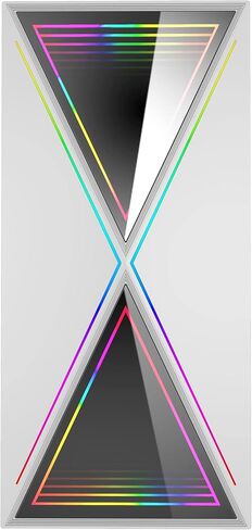 Bgears b-BlackWidow-RGB White Gaming PC ATX case, Special Ripple Effect ARGB Front Panel, Tempered Glass Side. 2 x USB3.0, 3 x PWM 120mm ARGB Fans, Fan Controller with Remote, Support up to EATX Board in Saudi Arabia