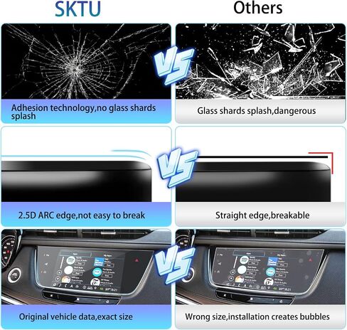 SKTU لعام 2019 2020 2021 2022 2023 واقي شاشة كاديلاك XT4 شاشة ملاحة زجاج مقسى 9H صلابة مضادة للوهج والخدش شاشة LCD شفافة عالية الدقة ونظام تحديد المواقع باللمس 2023 Cadilla c XT4 واقي شاشة in Kuwait
