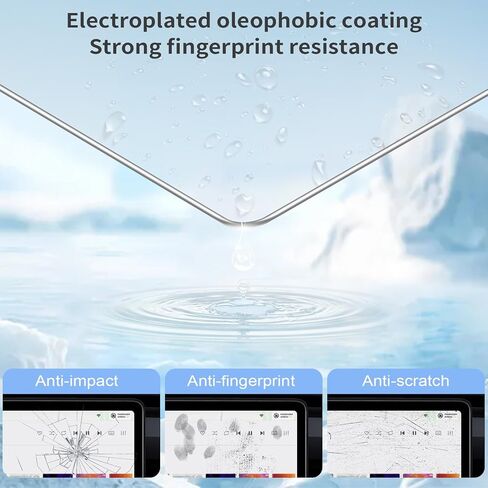 واقي شاشة من الزجاج المقوى مضاد للوهج من FUGTBLESS لطراز Tesla Y، واقي شاشة موديل 3 مع مجموعة محاذاة غرفة الغبار بدون ملحقات Tesla Model 3 / Y in Kuwait