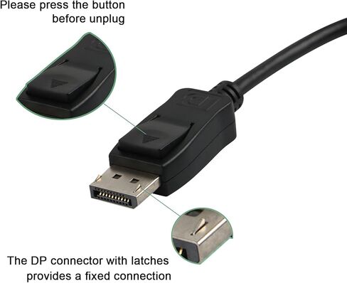 محول FEMORO DisplayPort إلى DVI 5 حزم، محول Display Port DP إلى DVI-I 1080P لجميع منافذ الكمبيوتر والكمبيوتر المحمول وسطح المكتب - أسود in Kuwait