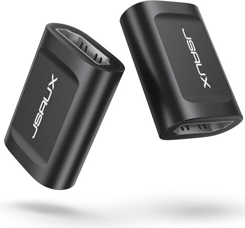 JSAUX HDMI Coupler Female to Female 2 Pack، 4K HDR HDMI وصلة تمديد محول سبائك الألومنيوم لHDTV، Roku Stick، الكمبيوتر، الكمبيوتر الشخصي، الشاشة، الكمبيوتر المحمول، جهاز العرض، مشغل DVD، PS 4/3 (رمادي) in Saudi Arabia