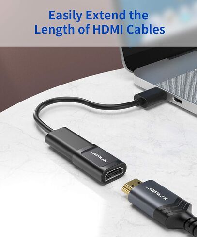 JSAUX HDMI Coupler Female to Female 2 Pack، 4K HDR HDMI وصلة تمديد محول سبائك الألومنيوم لHDTV، Roku Stick، الكمبيوتر، الكمبيوتر الشخصي، الشاشة، الكمبيوتر المحمول، جهاز العرض، مشغل DVD، PS 4/3 (رمادي) in Saudi Arabia