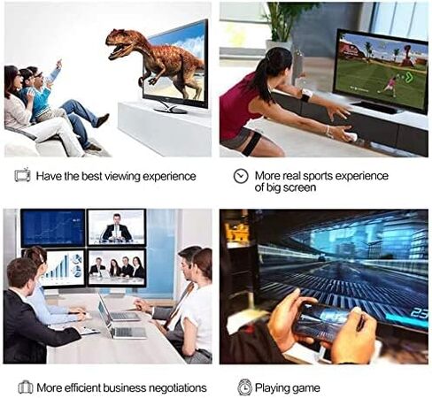 QGeeM USB C to DVI Cable Adapter, 4K@30Hz Thunderbolt 3 to DVI 10FT USB 3.1 Type C to DVI (24+1) Cable, Compatible with MacBook Pro/Air, Surface Book 2, Dell XPS 13, Galaxy S10, Pixelbook and More in Kuwait