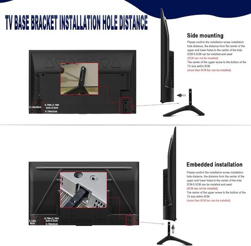 Universal TV Stand Legs, Table Top TV Stand Base Replacement Legs for Most 27 to 55 Inch LCD LED Samsung LG Sony VIZIO TCL KONKA TVs, with Cable Management, Hold up to 99lbs - Black… in Kuwait