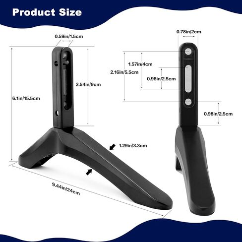 Universal TV Stand Legs, Table Top TV Stand Base Replacement Legs for Most 27 to 55 Inch LCD LED Samsung LG Sony VIZIO TCL KONKA TVs, with Cable Management, Hold up to 99lbs - Black… in Kuwait