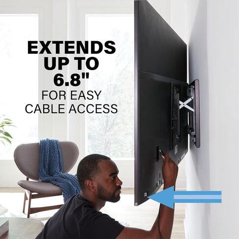 Sanus Advanced Tilt 4D Premium TV Wall Mount Bracket For Most 42"- 90" Flat Screen TVs - Universal Low Profile Tilting TV Mount. Fits 16",18",24" Studs-Max Weight 150 lbs & Max VESA 600 x 400mm - VLT7 in Saudi Arabia