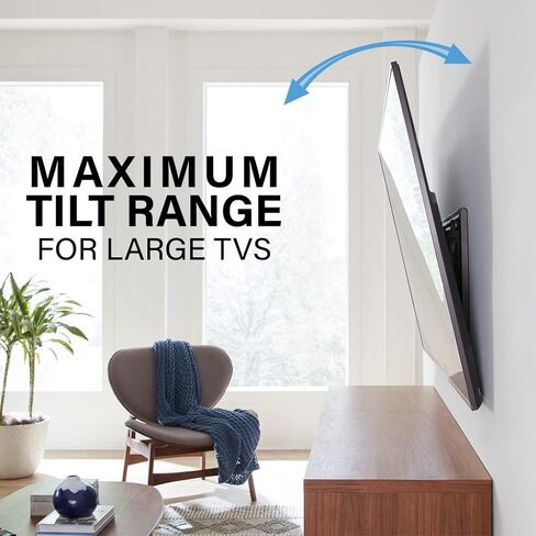 Sanus Advanced Tilt 4D Premium TV Wall Mount Bracket For Most 42"- 90" Flat Screen TVs - Universal Low Profile Tilting TV Mount. Fits 16",18",24" Studs-Max Weight 150 lbs & Max VESA 600 x 400mm - VLT7 in Saudi Arabia