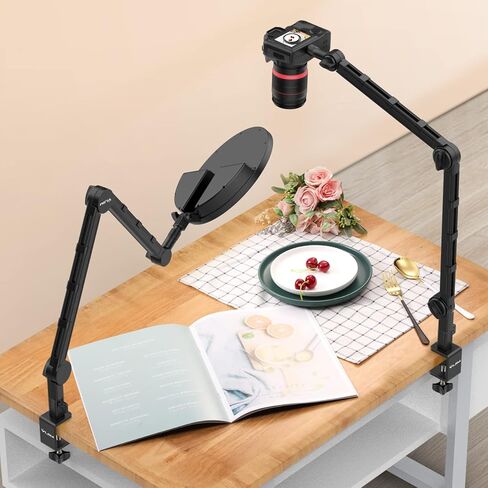 حامل مكتب الكاميرا PICTRON VIJIM LS25، حامل كاميرا ويب علوي مرن مع ذراع بوم، مشبك طاولة على شكل حرف C مناسب للتصوير الفوتوغرافي بالفيديو والبث المباشر in Kuwait