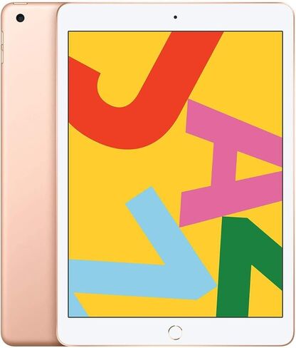 2019 Apple iPad الجيل السابع (10.2 بوصة، Wi-Fi + خلوي، 128 جيجابايت) ذهبي (متجدد) in Saudi Arabia