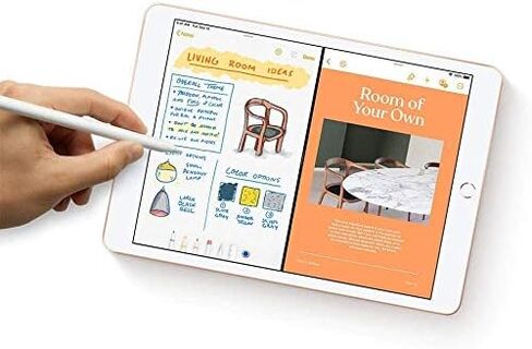 2019 Apple iPad الجيل السابع (10.2 بوصة، Wi-Fi + خلوي، 128 جيجابايت) ذهبي (متجدد) in Saudi Arabia