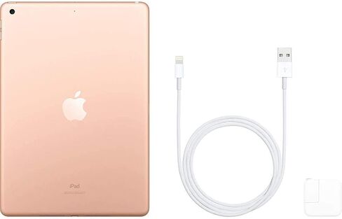 2019 Apple iPad الجيل السابع (10.2 بوصة، Wi-Fi + خلوي، 128 جيجابايت) ذهبي (متجدد) in Saudi Arabia